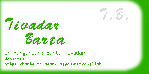 tivadar barta business card
